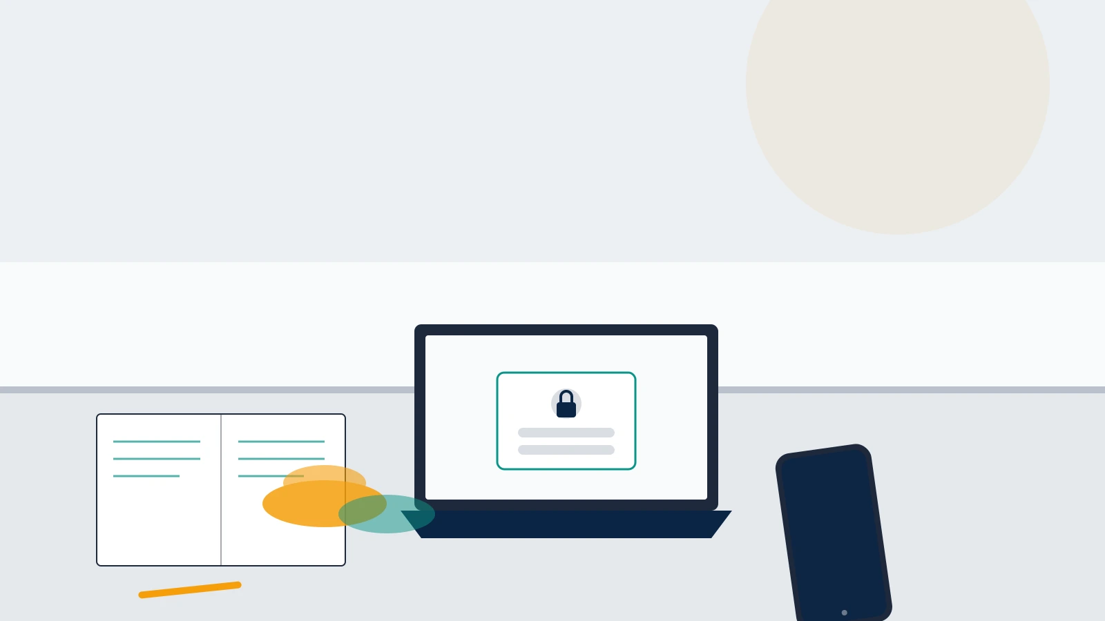 A locked login screen and a handwritten recovery checklist on a desk, the calm first move in how to get back a instagram account.
