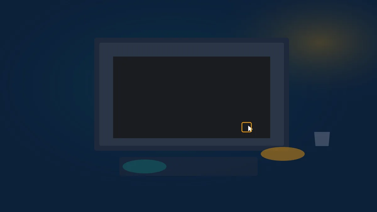 A desktop monitor shows the advert overlay control being clicked, the exact spot in how to report a youtube ad on pc.