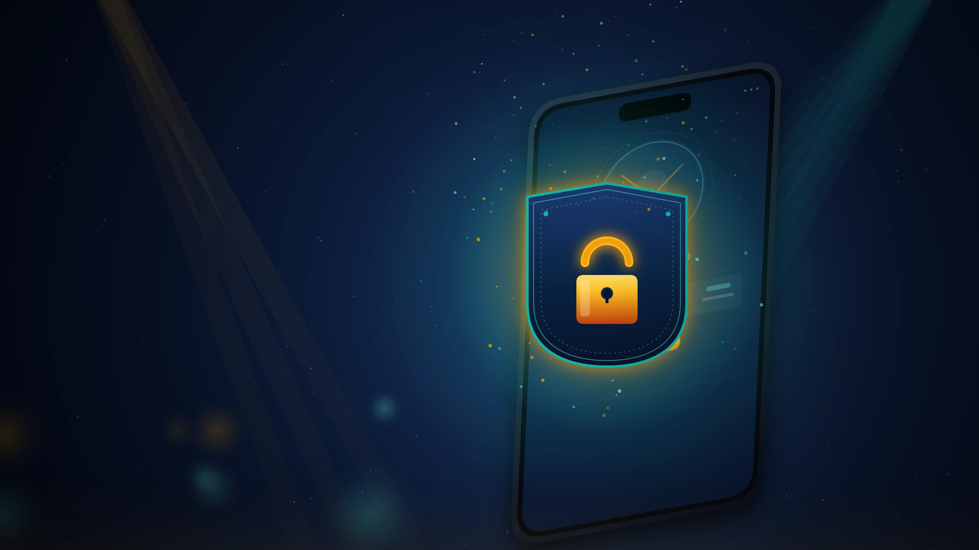 Glowing padlock shield over a stylized Instagram interface representing instagram hacked account recovery in 2026.