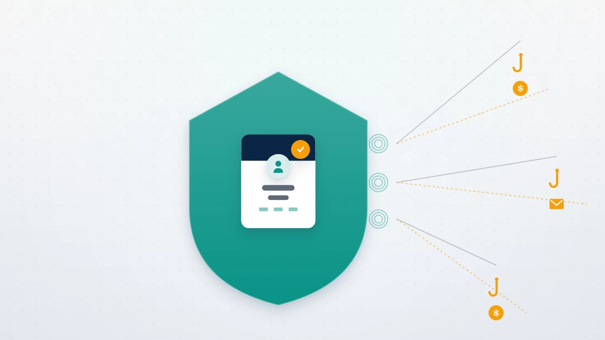Shield deflecting phishing hooks, a reminder to avoid scams when seeking instagram suspended account recovery help.