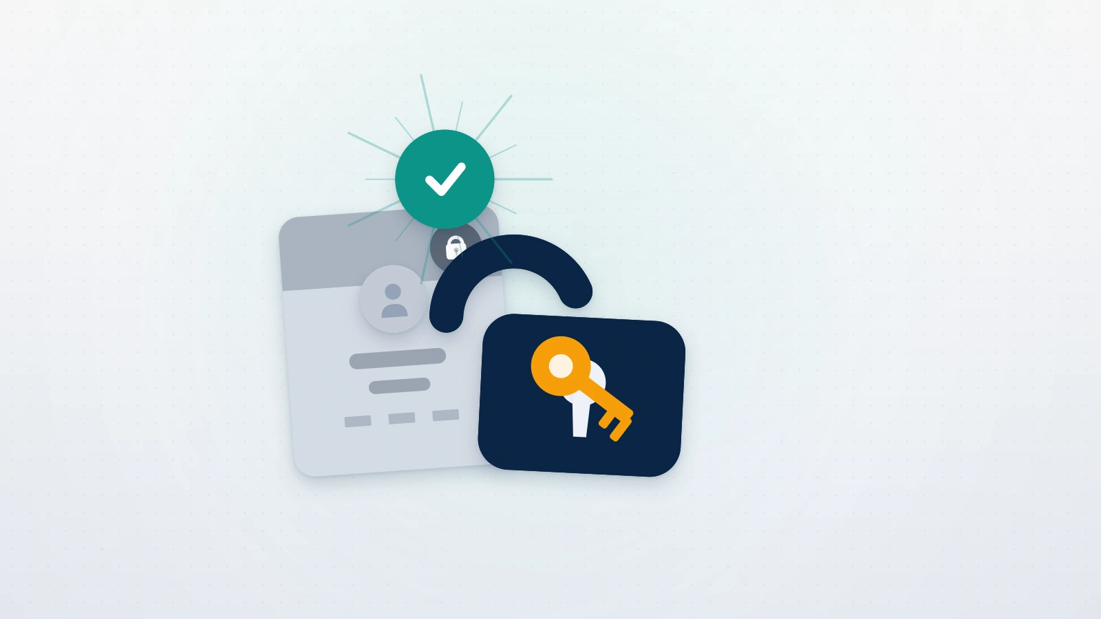 Locked Instagram-style profile card being unlocked with a key, illustrating instagram suspended account recovery.