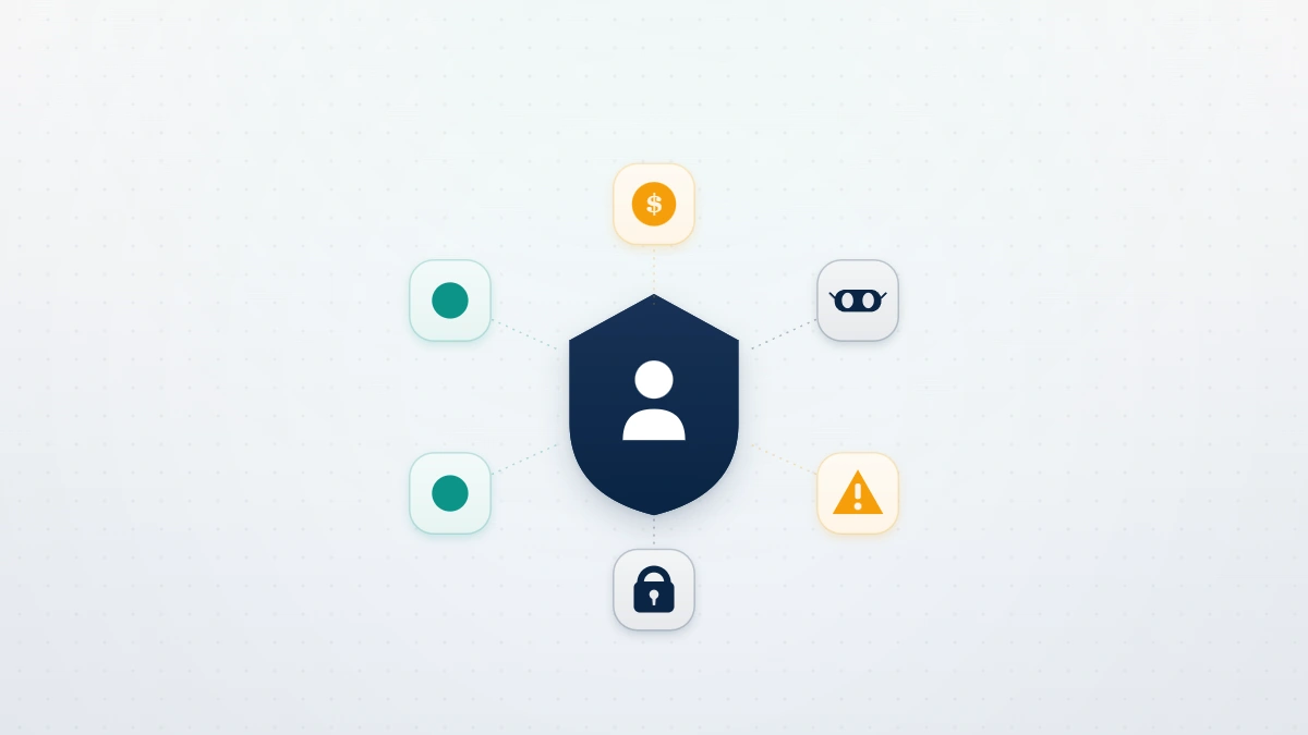 Concept illustration of the violation categories that get a WhatsApp number or account banned, from scams and impersonation to spam and unofficial apps.